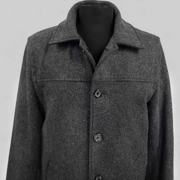 J Crew Men’s Wool Blend Car Coat Gray • Size Medium - Picture 4 of 15